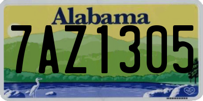 AL license plate 7AZ1305