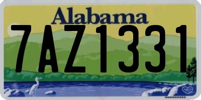 AL license plate 7AZ1331