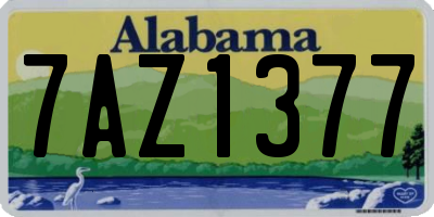 AL license plate 7AZ1377