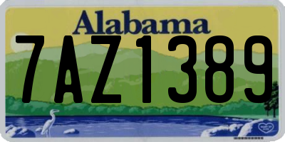 AL license plate 7AZ1389