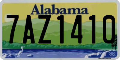 AL license plate 7AZ1410