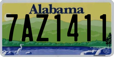 AL license plate 7AZ1411