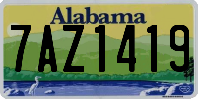 AL license plate 7AZ1419