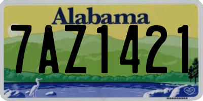 AL license plate 7AZ1421
