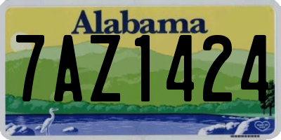AL license plate 7AZ1424
