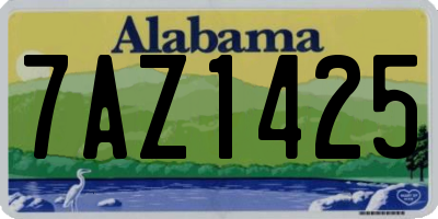 AL license plate 7AZ1425
