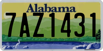 AL license plate 7AZ1431
