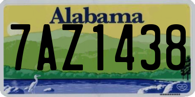 AL license plate 7AZ1438