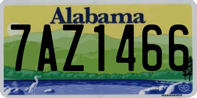 AL license plate 7AZ1466