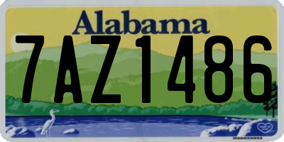 AL license plate 7AZ1486