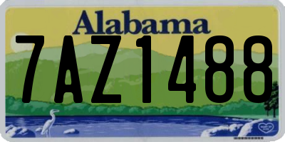 AL license plate 7AZ1488
