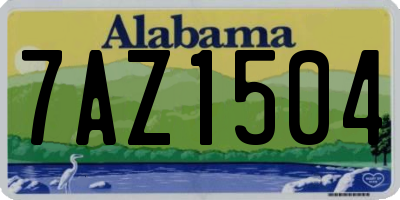 AL license plate 7AZ1504