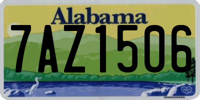 AL license plate 7AZ1506