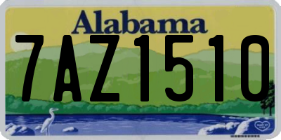 AL license plate 7AZ1510
