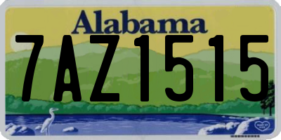 AL license plate 7AZ1515