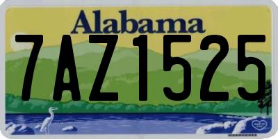 AL license plate 7AZ1525