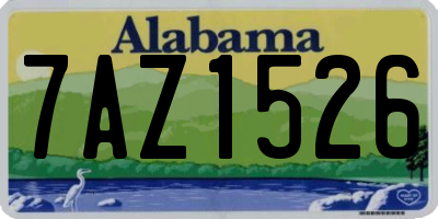 AL license plate 7AZ1526