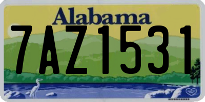 AL license plate 7AZ1531
