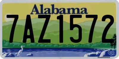 AL license plate 7AZ1572
