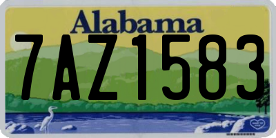 AL license plate 7AZ1583