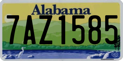 AL license plate 7AZ1585