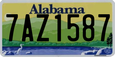 AL license plate 7AZ1587