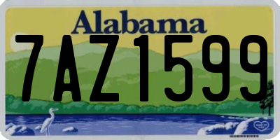 AL license plate 7AZ1599