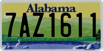 AL license plate 7AZ1611