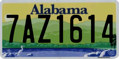 AL license plate 7AZ1614