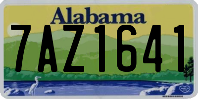 AL license plate 7AZ1641