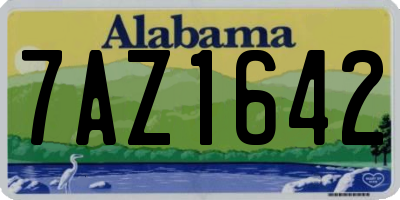 AL license plate 7AZ1642