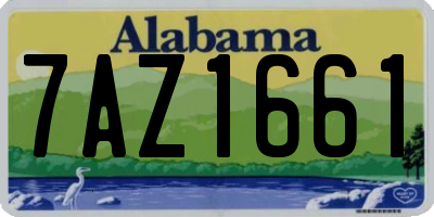 AL license plate 7AZ1661