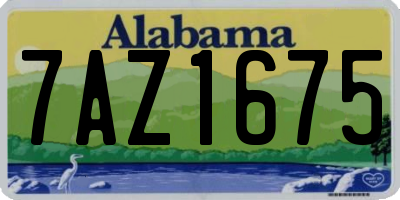 AL license plate 7AZ1675