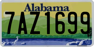 AL license plate 7AZ1699