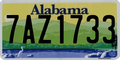 AL license plate 7AZ1733