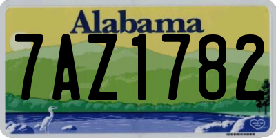 AL license plate 7AZ1782