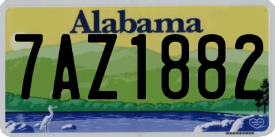 AL license plate 7AZ1882