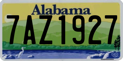 AL license plate 7AZ1927