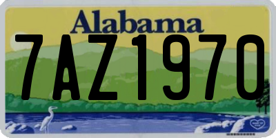 AL license plate 7AZ1970