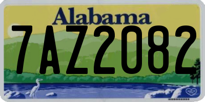 AL license plate 7AZ2082