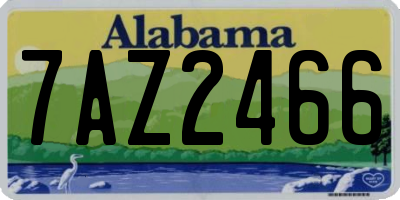 AL license plate 7AZ2466