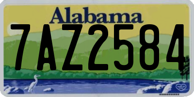AL license plate 7AZ2584