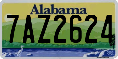 AL license plate 7AZ2624