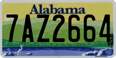 AL license plate 7AZ2664