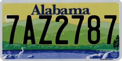 AL license plate 7AZ2787