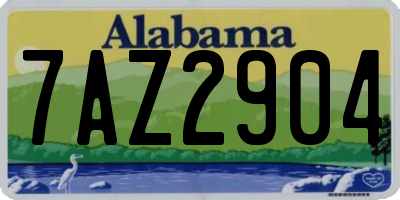 AL license plate 7AZ2904