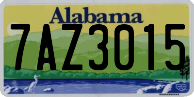 AL license plate 7AZ3015
