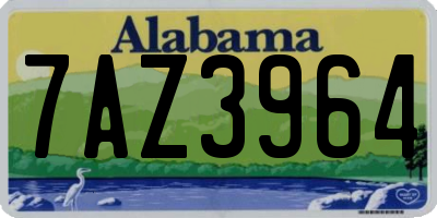 AL license plate 7AZ3964