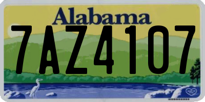 AL license plate 7AZ4107