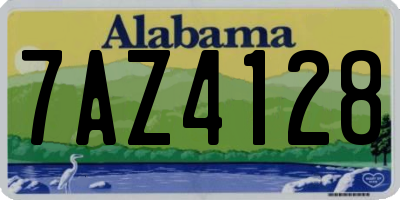 AL license plate 7AZ4128